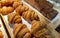 fresh baked delicious croissants, super delicious warm fresh buttery Croissants and Rolls, French and American Croissants