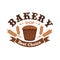 Fresh baked rye bread icon for bakery shop emblem
