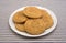 Fresh baked snickerdoodle cookies on a plate