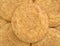 Fresh baked snickerdoodle cookies top close view