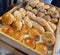 Fresh Baked soft bread rolls and hard bread rolls. Warm Fresh Buttery Rolls. good for your multimedia content background