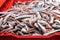 Fresh Baltic sprats without their heads