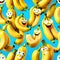 Fresh banana bunch peel fruit children treat