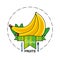 Fresh bananas fruit isolated icon