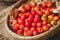 Fresh Barbados Cherry fruit on the dark background