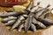 Fresh barbecued sardines