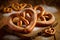 Fresh bavarian pretzels Generative AI