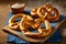 Fresh bavarian pretzels Generative AI