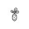 Fresh beet vegetable line icon