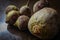 Fresh beets of different sizes lie on a wooden table