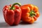 Fresh Bell Pepper on White Background AI Generated