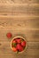 Fresh Berries on Rustic Wooden Background for Design Montage or Layout