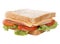 Fresh big ham cheese sandwich isolated