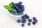 Fresh bilberries in a bowl