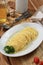 Fresh Boiled Angel Hair Spaghetti on White Plate