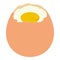 Fresh boiled egg icon, isometric style