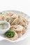 Fresh boiled prawns with zesty citrus dipping sauce