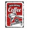 Fresh Brewed Coffee Advertising Poster Vector