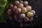 Fresh Bunch of grapes on seamless background Ai generated