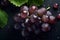 Fresh Bunch of grapes on seamless background Ai generated