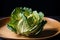 Fresh cabbage on wooden table. Vegetarian food. Vegetarianism and healthy eating. healthy food concept. Generative AI