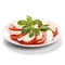 Fresh Caprese Salad with Ripe Tomatoes and Mozzarella. Generative ai