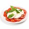 Fresh Caprese Salad with Ripe Tomatoes and Mozzarella. Generative ai