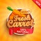 Fresh carrot logo, label or sticker.