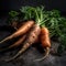 Fresh Carrot Vegetable Garden. Carrot Parsley. Generative AI