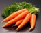 fresh carrots isolated on a white background.