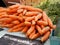 Fresh Carrots At A Local Market