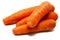 Fresh carrots on white background