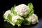 Fresh Cauliflower on White Background AI Generated