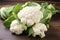 Fresh Cauliflower on White Background AI Generated