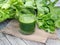 Fresh celery smoothie juice