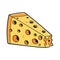 Fresh cheese slice, a gourmet appetizer success