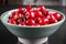 Fresh cherries in a bowl