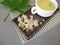 Fresh chestnut tea from horse chestnut flowers