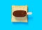 a fresh chocolate with peanut flavor popsicle on slice of bread