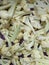 Fresh chopped cauliflower, organic vegetable texture background