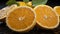 Fresh citrus fruit slice, nature juicy, healthy, vibrant refreshment generated by AI