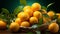 Fresh citrus fruits, nature juicy, healthy, vibrant refreshment generated by AI