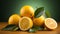 Fresh citrus fruits, nature vibrant, healthy, juicy refreshment generated by AI