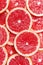 Fresh Citrus Fruits Slices Background. Top View.