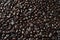 Fresh coffee beans seed, texture background, full wallpaper
