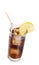 Fresh coke with straw with lemon slice on top, summer time