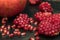 Fresh colorful pomegranates