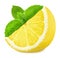 Fresh composition with lemon and mint isolated on a white background in full depth of field with clipping path.