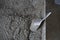 Fresh concrete sampling for testing by aluminium scoop