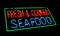 Fresh and Cooked Seafood Old Neon Light Store Sign